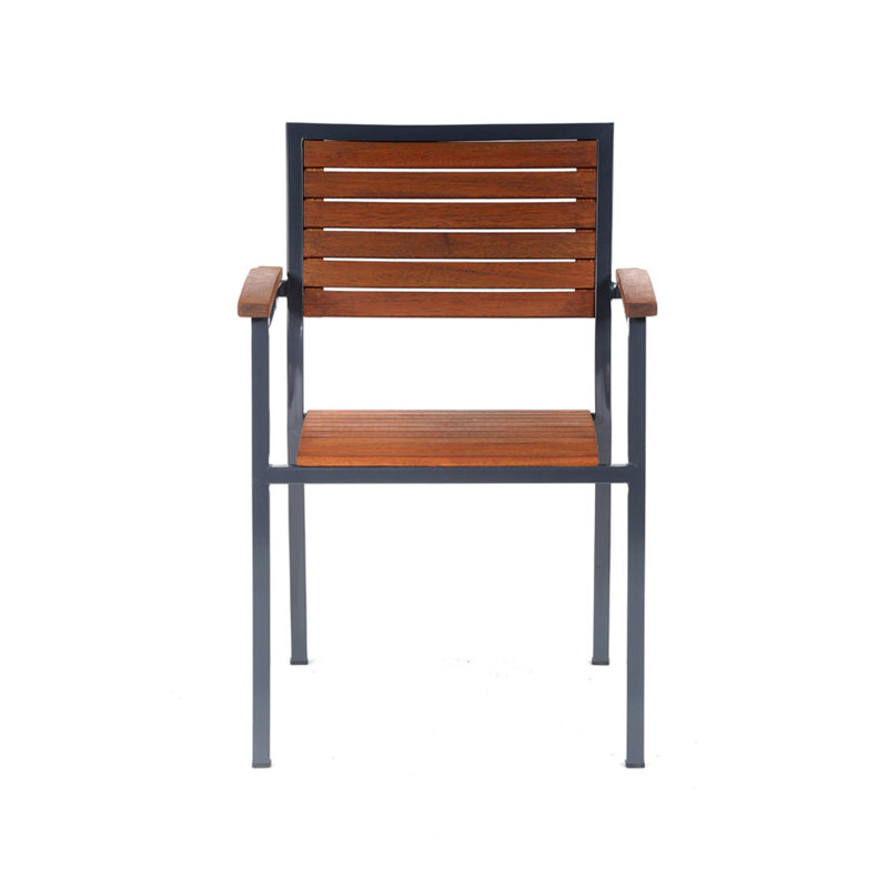 Jeremie Stackable Outdoor Patio Dining Armchair with Cushion