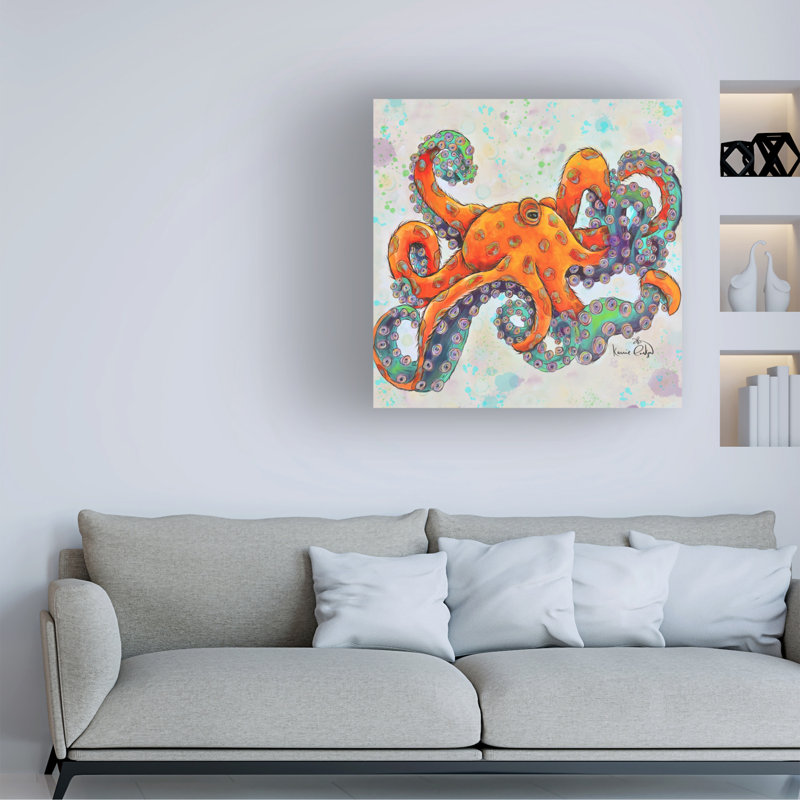 Art sur toile Karrie Evenson Octopus 1, H 14 po x l 14 po