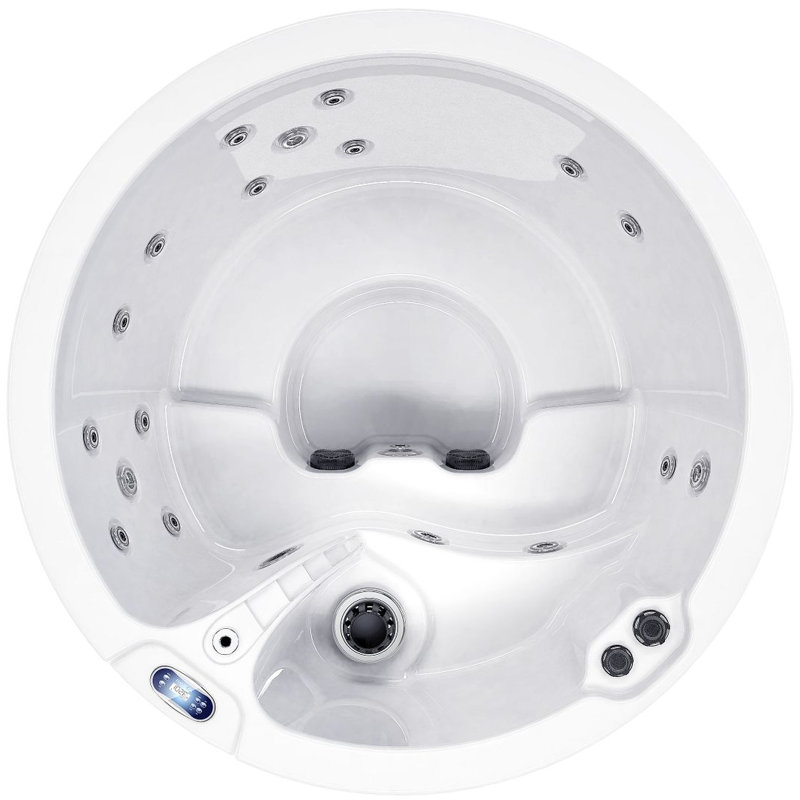 Spa rond Luxuria Spas 5 - Pers. 39 - Jet acrylique avec ozonateur, Gris, Marbre argenté