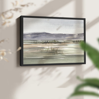 Muted Marsh II -Framed Print - Restickable