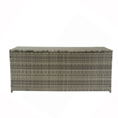 Outdoor/Patio Storage Box, Wicker Patio Deck Boxes With Lid, Outdoor/Patio Cushion Storage For Kids Toys