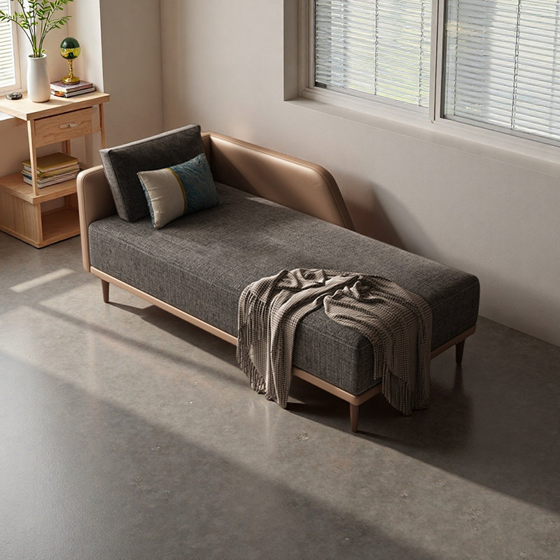 Chaise longue minimaliste avec éponge, Left Hand Facing, Dark Grey