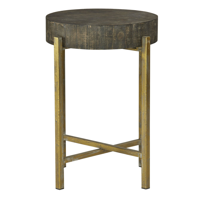 Collin Wood Accent End Table, Brown
