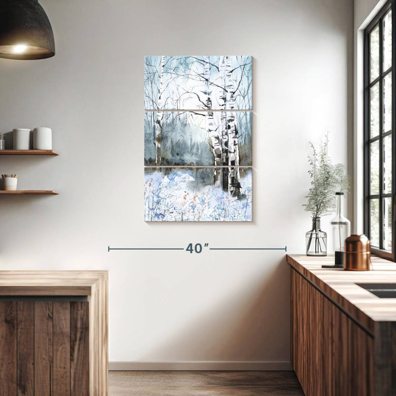 Peinture Harnek Winter Birch Grove, H 38 po x l 24 po