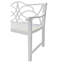 Banc de patio blanc pour les zones de jardin - Structure en métal avec dossier et accoudoirs, pouvant accueillir 2 à 3 personnes, siège facile à assembler et assemblage simple