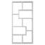 Felan 183.6 cm H x 90 cm W Geometric Bookcase-809570650