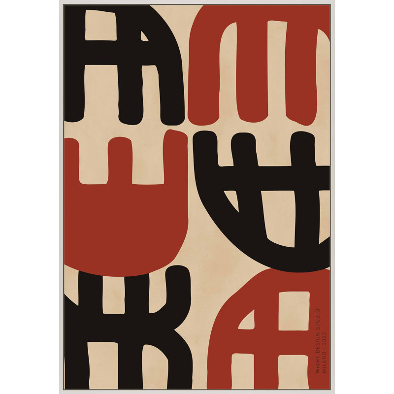 Bohemian Primitive 2 Print by Romina Gadler, White Framed Canvas, 25" H x 17.5" W x 1.25" D