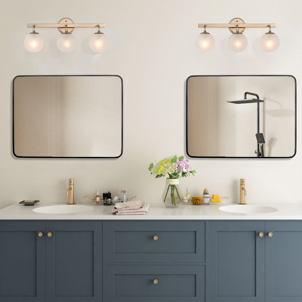 17 Stories Hajnal Modern Minimalist Rectangle Metal Wall Bathroom ...