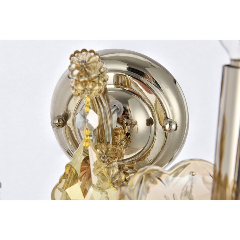 Cristal taillé royal clair Maria Theresa Mordechay, H 16 po x l 12 po x P 12 po, Teck doré, 2