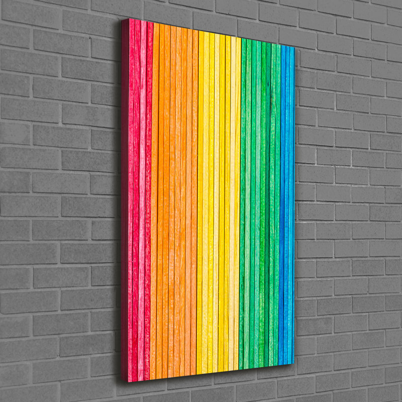 Colored Stripes - Wrapped Canvas Print