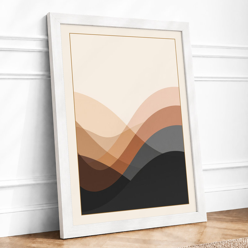 Earth Waves Minimalist - Print, A1 - 84.1 x 59.4 cm, White