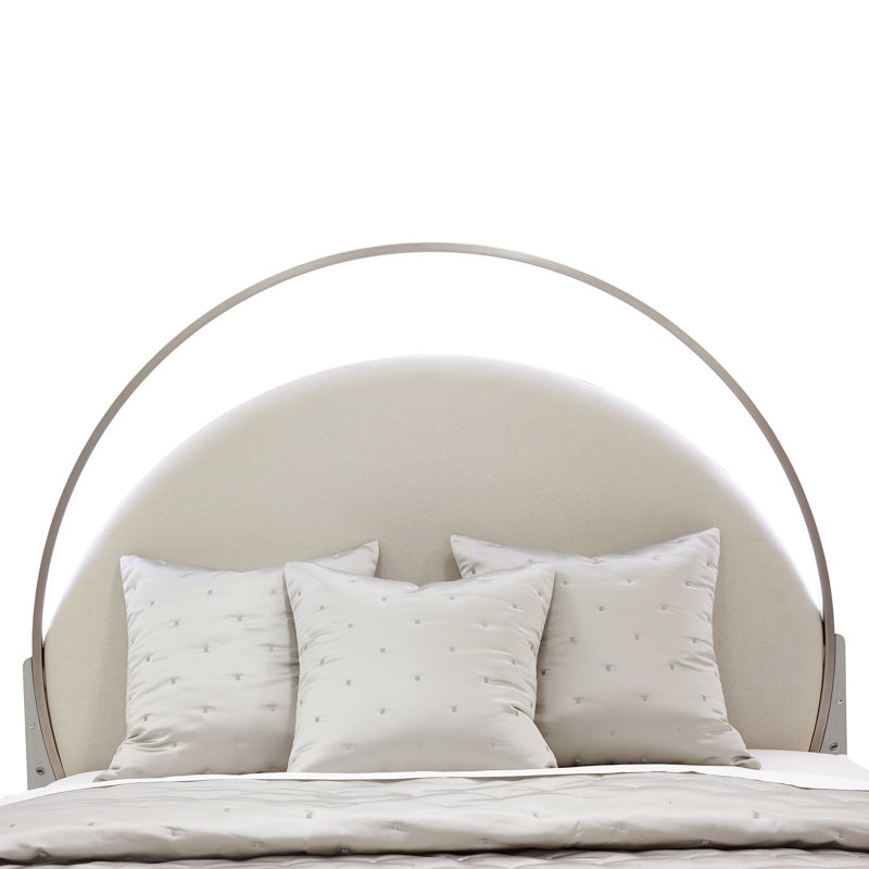 Eclipse Eastern King Upholstered Bed with LED Lights - Moonlight, Queen