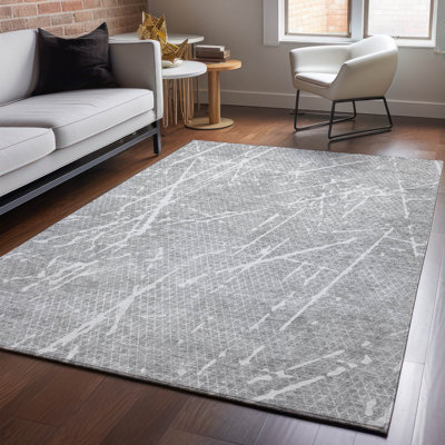 Premium Machine Washable Cerrito Gray Rug