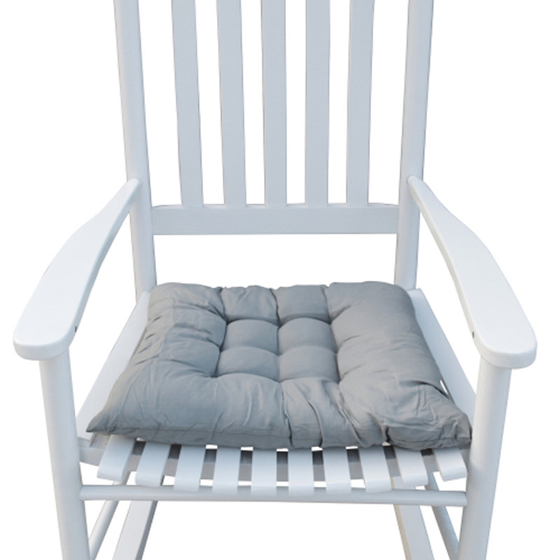 Chaise berçante en bois, sans passe-partout, Blanc