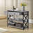 3 Tier Console Table With 2 Drawers and Storage Shelves