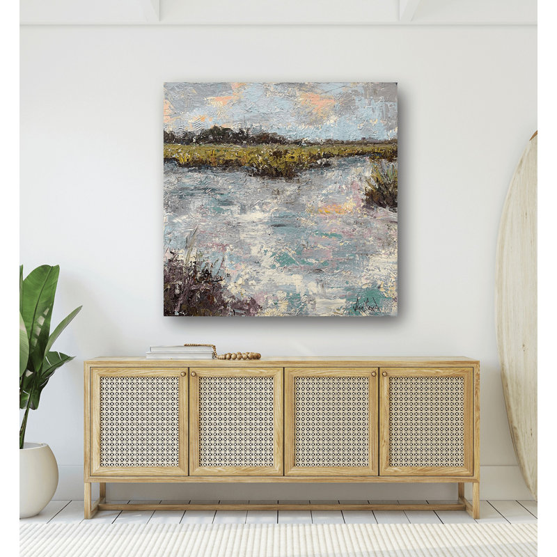 CORAL COAST CORAL COAST - Unframed Print on Canvas, 36" H x 36" W x 1.5" D, Black Framed Canvas