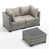 White Cushion/ Gray Frame