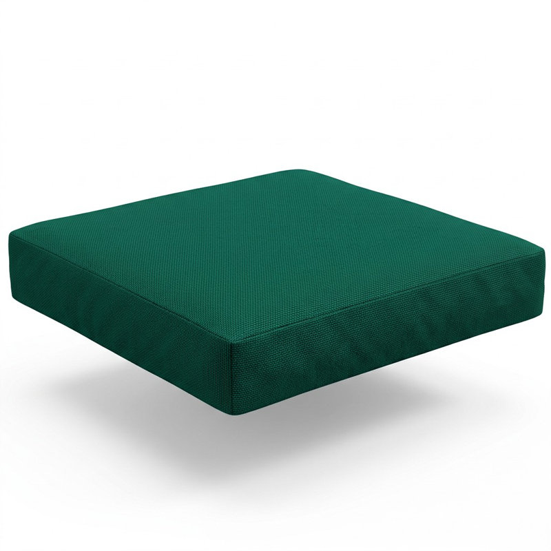 Sunbrella Outdoor Solid Knife Edge Deep Seating Cushion, 23 in W x 25 in D x 5 in H, Sunbrella - Canvas Forest Green