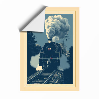 Locomotive Number 37 Vintage - Framed Print