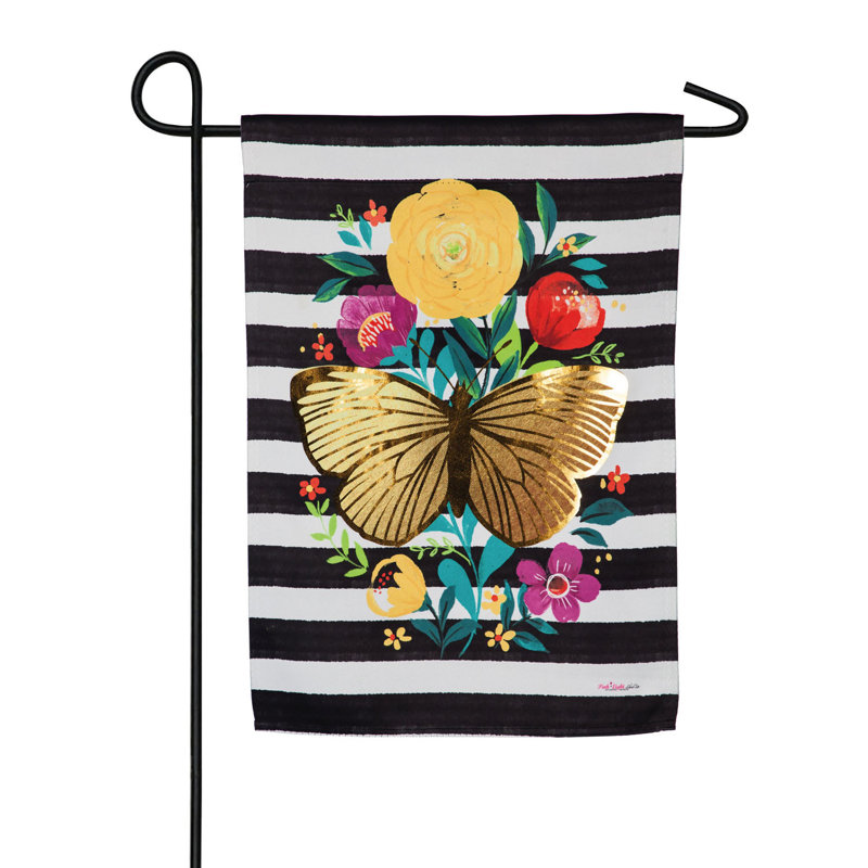 Mélange de polyester à 2 côtés 18 x 13 po drapeau de jardin