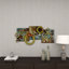 Décoration murale abstraite et géométrique 36 po x 17 po