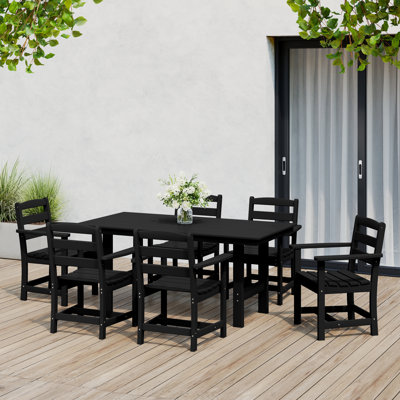 6-Piece Arm Chair Dining Set With Bench