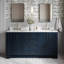 Ensemble de meuble-lavabo double en bois massif 67 po avec plateau en marbre de Carrare 0,75 po Freitas-1942604605-1909736731-1896467551