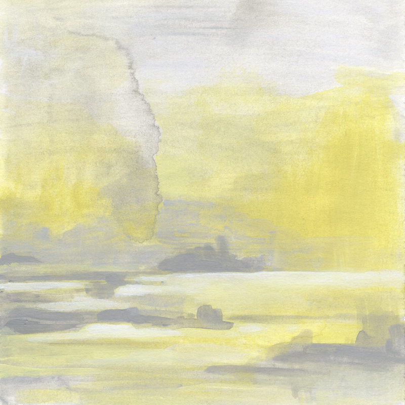 Citron Shore II 1 Piece Wrapped Canvas Painting, 51cm H x 51cm W