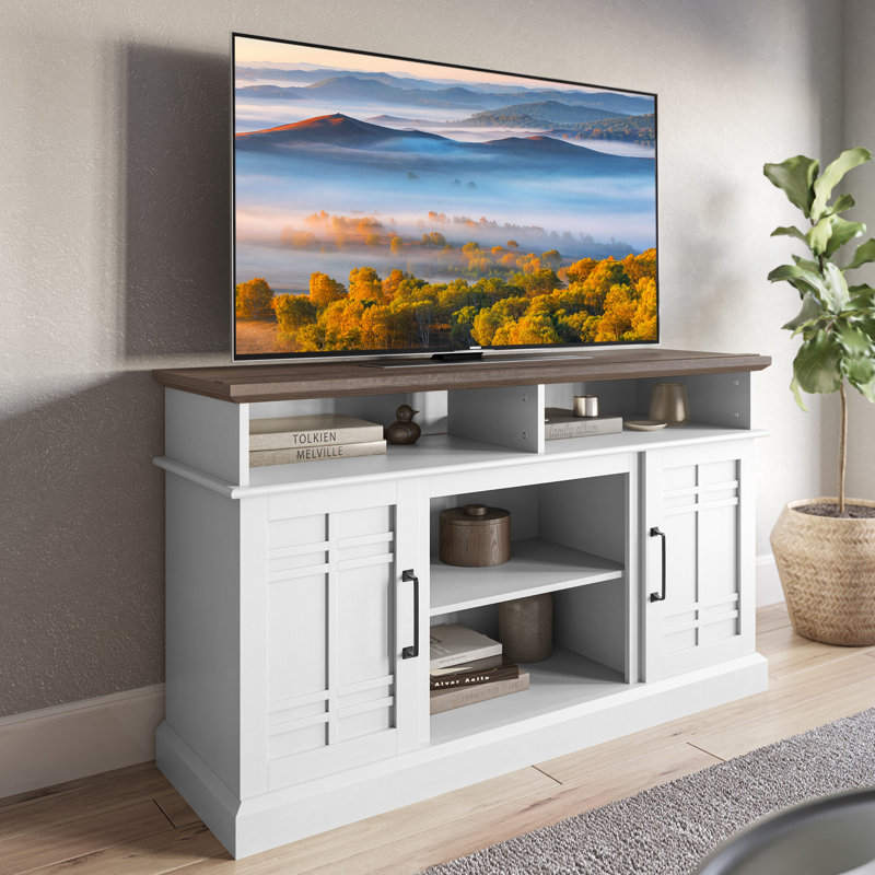 Day TV Stand for TVs up to 55" with storage, 47.7", White