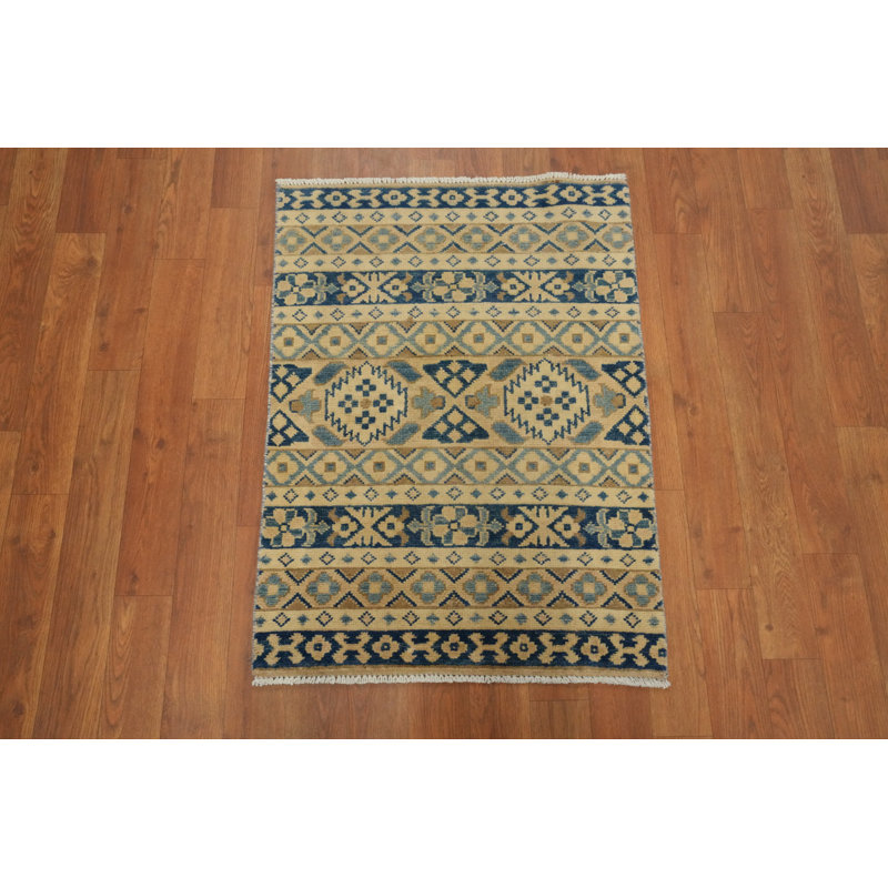 Tapis de style rétro avec motifs complexes et motifs géométriques 2 x 3