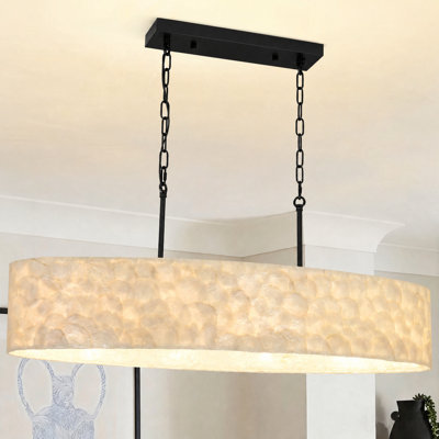 Elegant Shell Chandelier With Handmade Shells