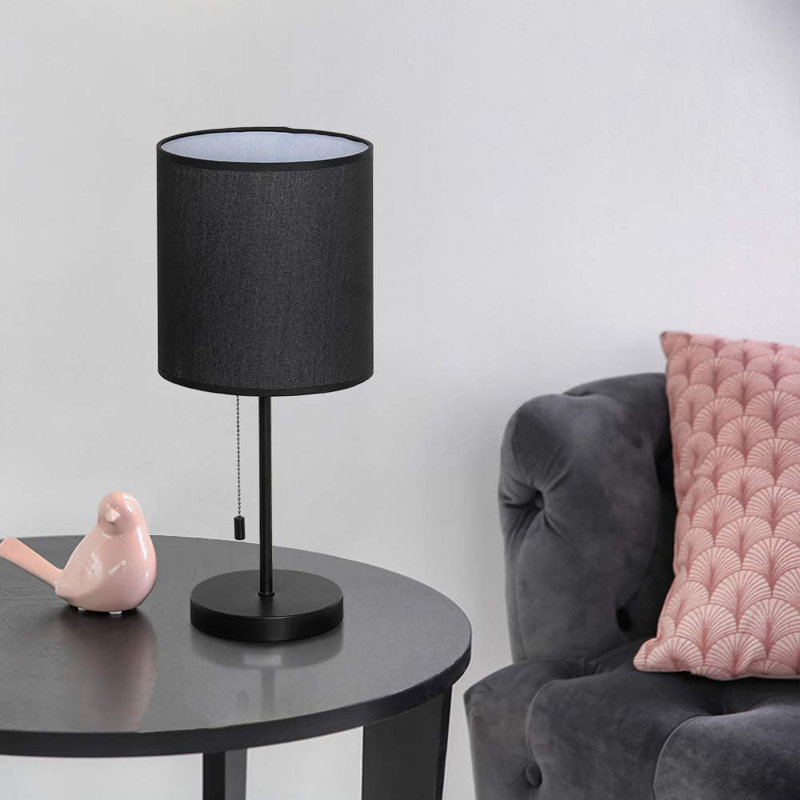 Federigo Metal Table Lamp, Black