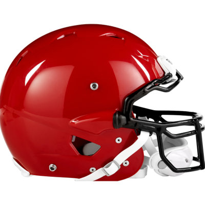 SP13408 Casque de football rouge en carton découpé debout