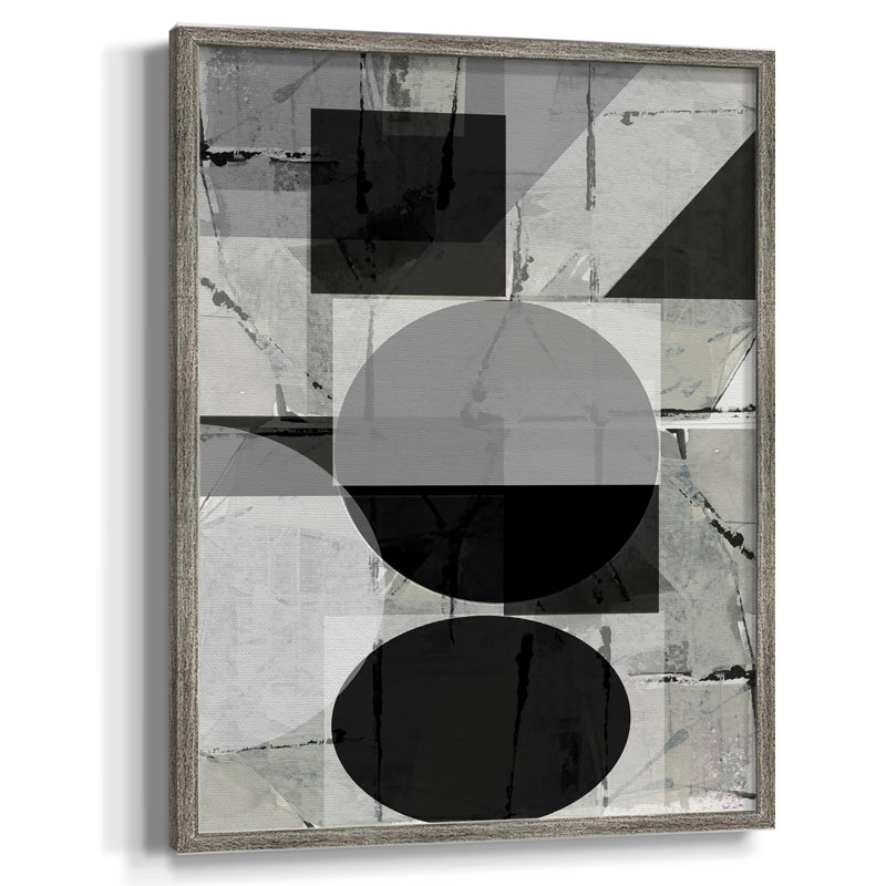 «Abstract Neutralité II», reproduction encadrée - bois massif, H 11 po x l 9 po
