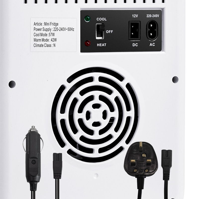 Symple Stuff 10 L Countertop Mini Fridge, Black/White
