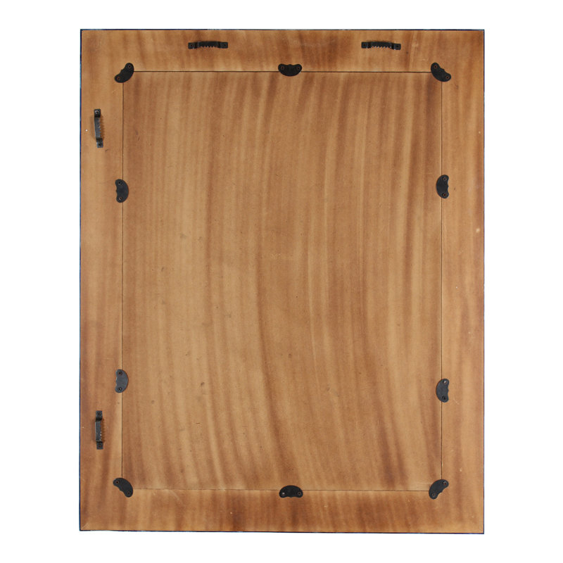 Blue Diamond Pattern Bone Inlay Mirror, Rectangle