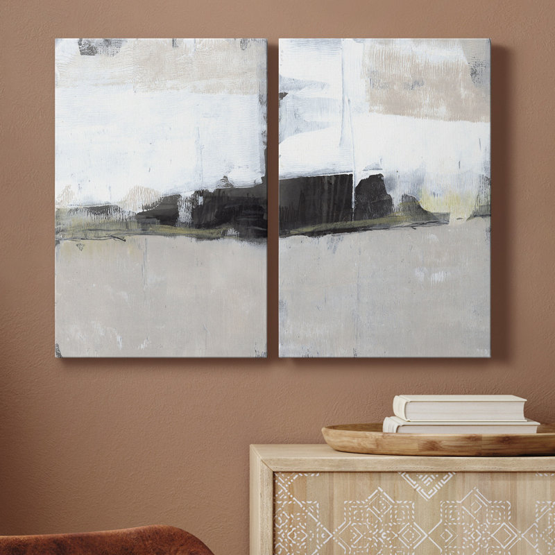 " Shadow Horizon I " 2 - Pieces, 16" H x 12" W x 1" D