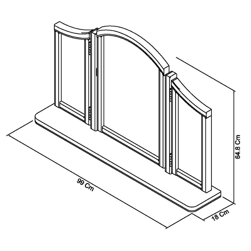 Aaden Wood Flat Wall Mirror