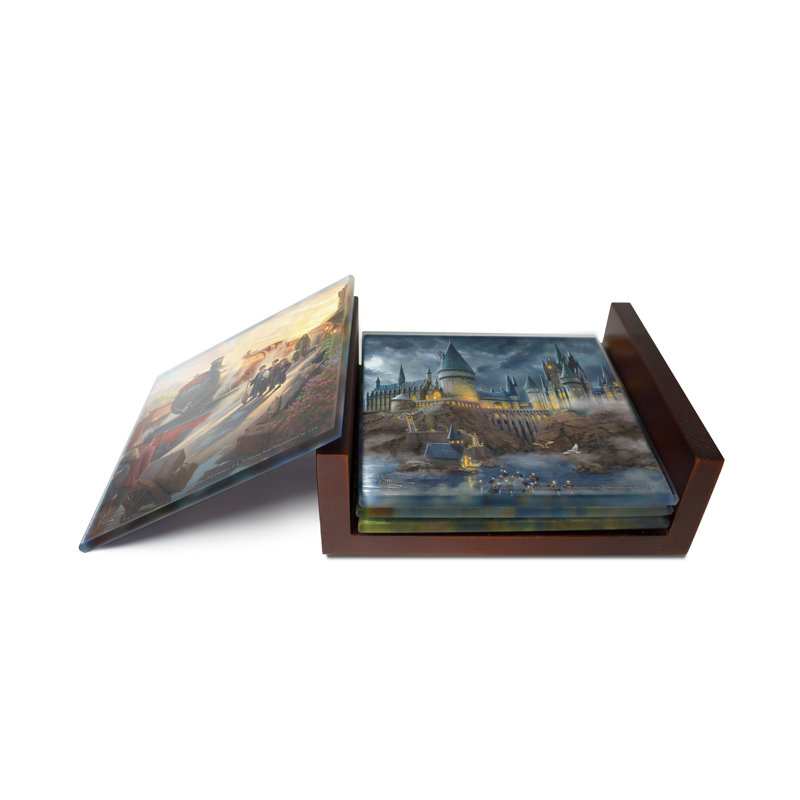 (Symboles) Ensemble de sous-verres en verre Starfire, Harry Potter TKS / Collection # 1