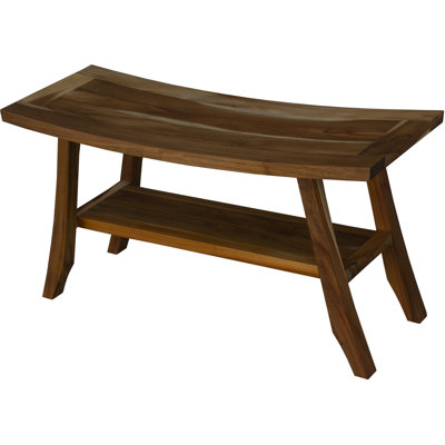 Banc de douche en teck de 34 po Ripley
