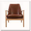 Fauteuil rembourré avec cadre en bois massif