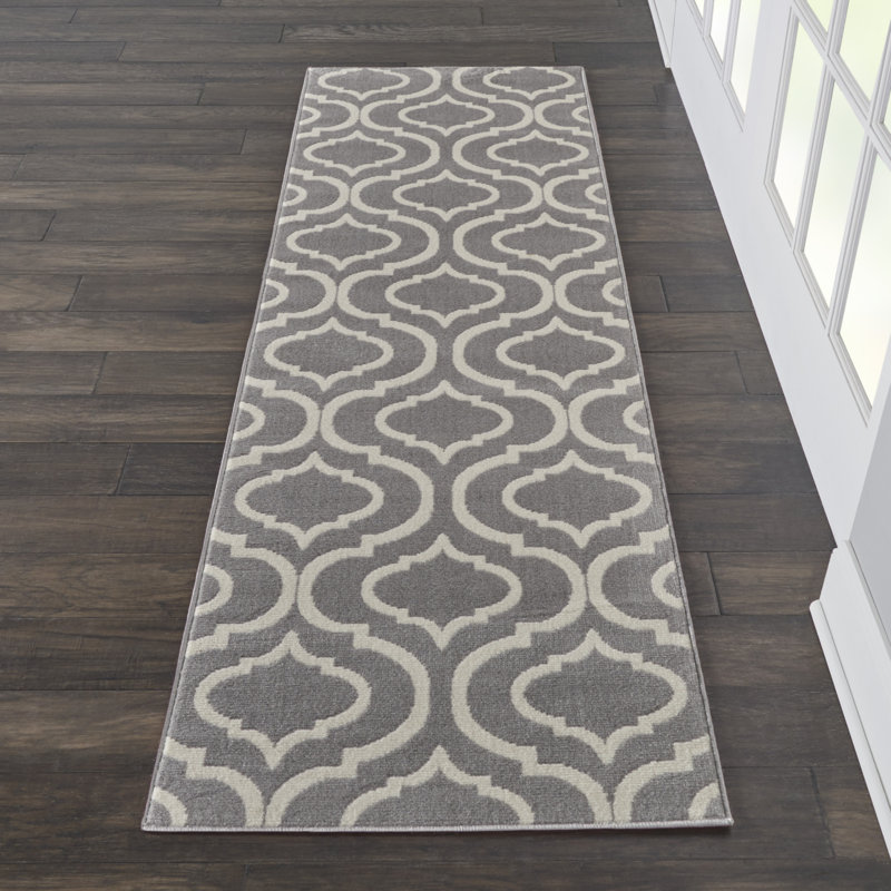 Tapis gris gris tissé à la machine