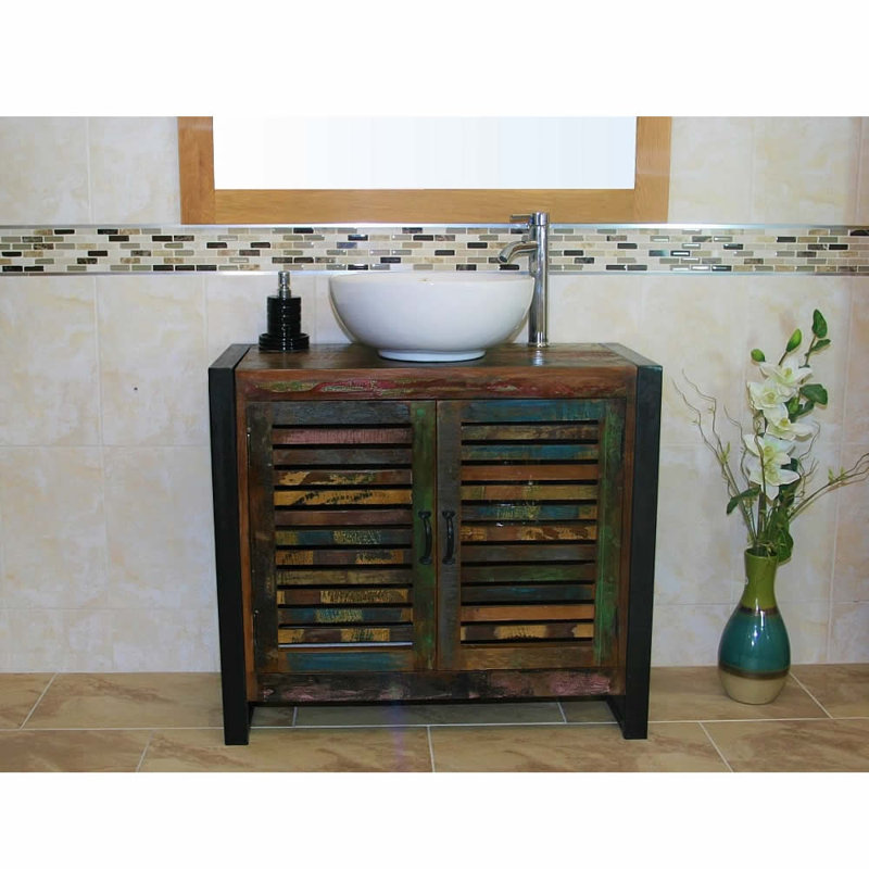 Hawk 900mm Single Bathroom Vanity with Vessel Ceramic Basin