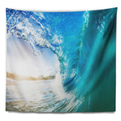 Photographie blue waves arch tapisserie Seascape