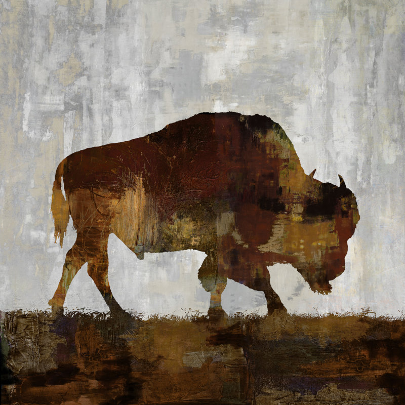 Bison by Carl Coburn - Wrapped Canvas Art Prints, 30cm H x 30cm W 