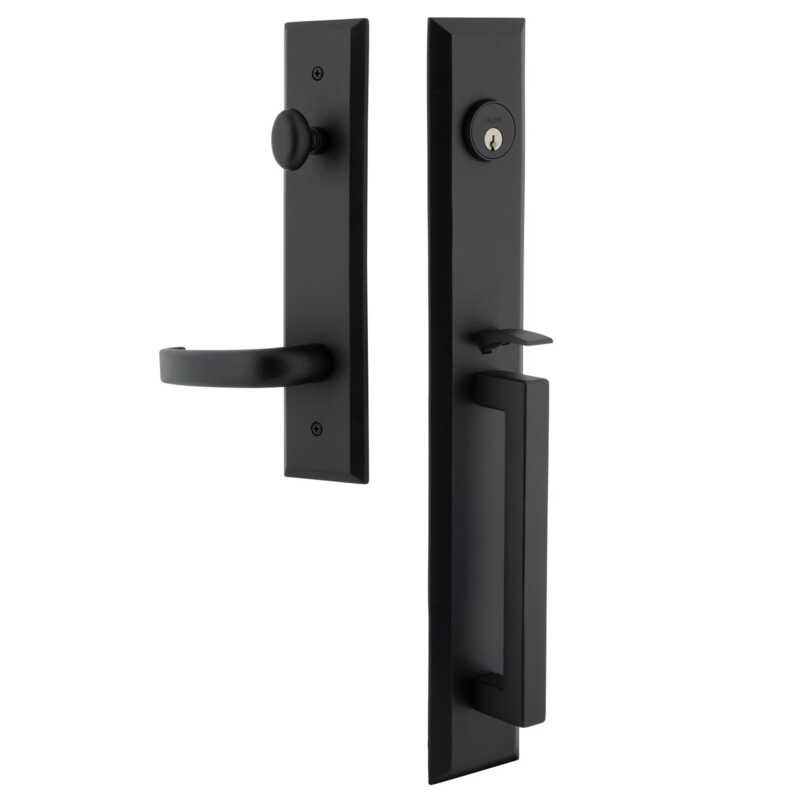 Ensemble de poignées monobloc en fer Ageless avec poignée en D et plaque Keep, 2 3/8", Oui