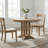 Extendable Farmhouse Round Dining Table - Retro Style With Durable Wooden Frame, Seats 6-414046670