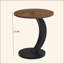 Ensemble de 2 tables basses gigognes, orales et rondes, table industrielle pour le salon, grand 47,24 po, petit 19,69 po-1119318452