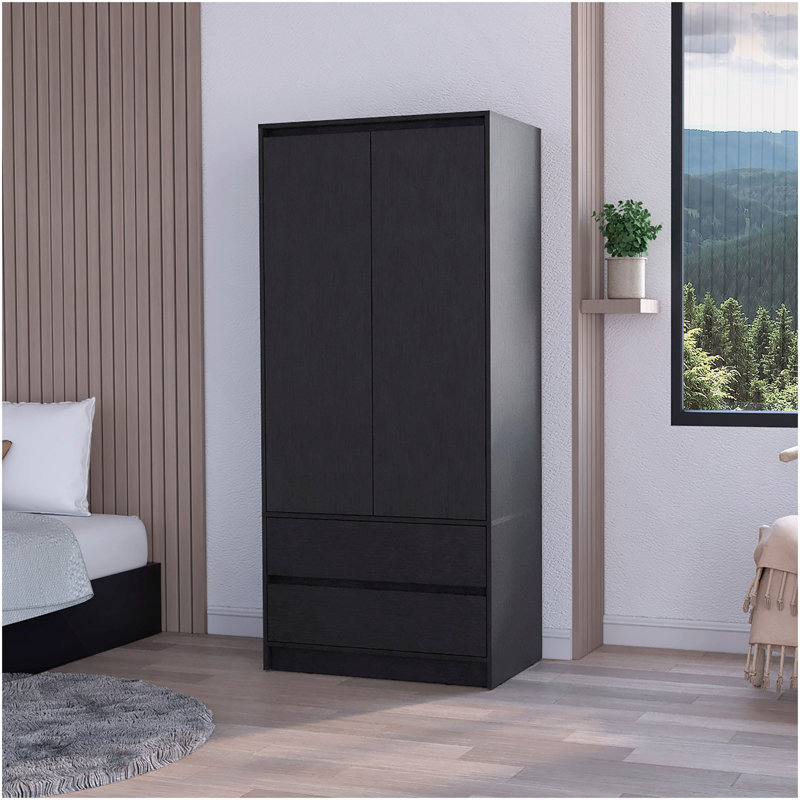 Armoire 2 tiroirs Wenge, Wengé