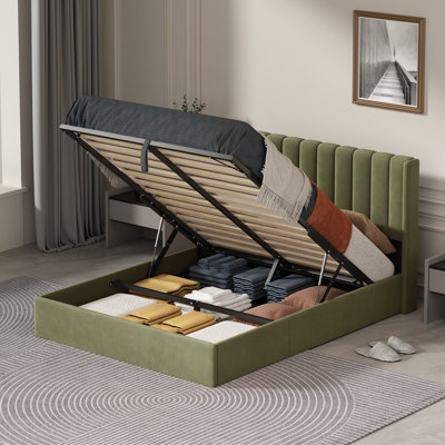 Lit plateforme avec rangement Daizia